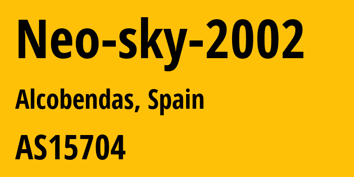 Информация о провайдере Neo-sky-2002 AS15704 XTRA TELECOM S.A.: все IP-адреса, network, все айпи-подсети