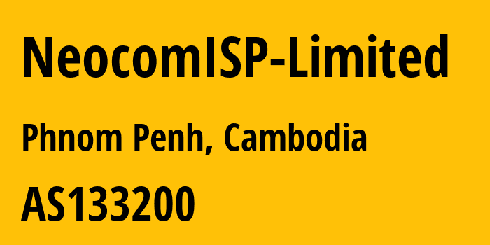 Информация о провайдере NeocomISP-Limited AS133200 NeocomISP Limited: все IP-адреса, network, все айпи-подсети