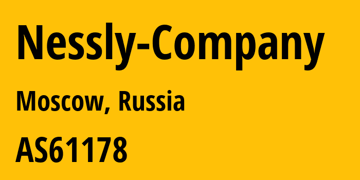 Информация о провайдере Nessly-Company AS61178 Digital Transformation Plus LLC: все IP-адреса, network, все айпи-подсети