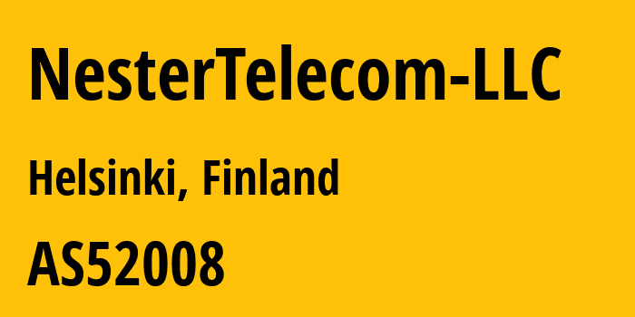 Информация о провайдере NesterTelecom-LLC AS52008 NesterTelecom LLC: все IP-адреса, network, все айпи-подсети