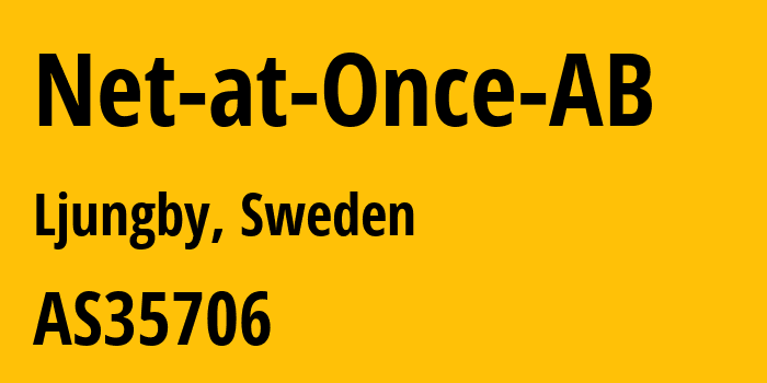 Информация о провайдере Net-at-Once-AB AS35706 Net at Once Sweden AB: все IP-адреса, network, все айпи-подсети