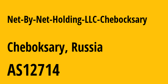 Информация о провайдере Net-By-Net-Holding-LLC-Chebocksary AS12714 PJSC MegaFon: все IP-адреса, network, все айпи-подсети