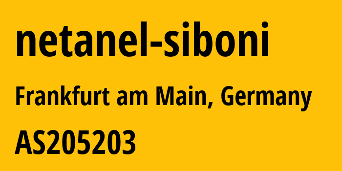 Информация о провайдере netanel-siboni AS205203 netanel siboni: все IP-адреса, network, все айпи-подсети