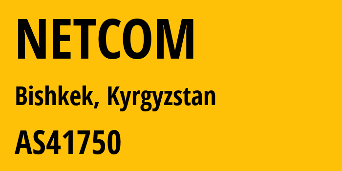 Информация о провайдере NETCOM AS41750 Mega-Line Ltd.: все IP-адреса, network, все айпи-подсети