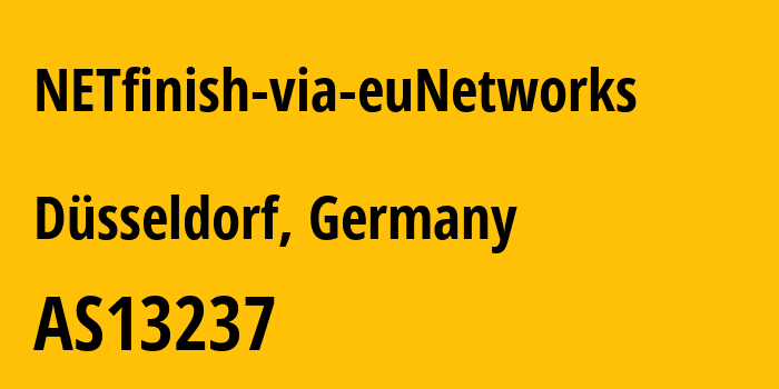 Информация о провайдере NETfinish-via-euNetworks AS13237 euNetworks GmbH: все IP-адреса, network, все айпи-подсети