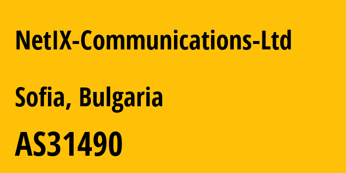 Информация о провайдере NetIX-Communications-Ltd AS31490 NetIX Communications JSC: все IP-адреса, network, все айпи-подсети