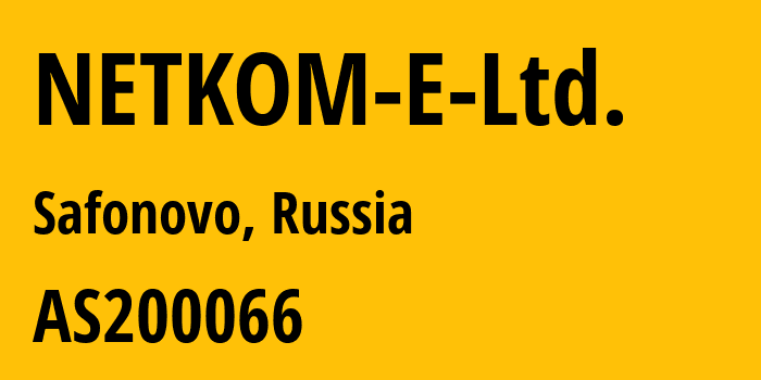 Информация о провайдере NETKOM-E-Ltd. AS200066 NETKOM-E Ltd.: все IP-адреса, network, все айпи-подсети