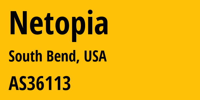 Информация о провайдере Netopia AS36113 Netopia: все IP-адреса, network, все айпи-подсети