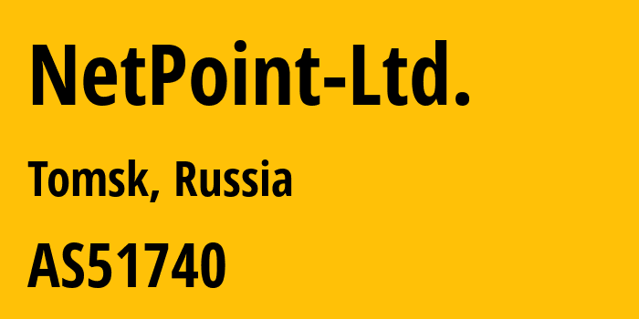 Информация о провайдере NetPoint-Ltd. AS51740 NetPoint Ltd.: все IP-адреса, network, все айпи-подсети