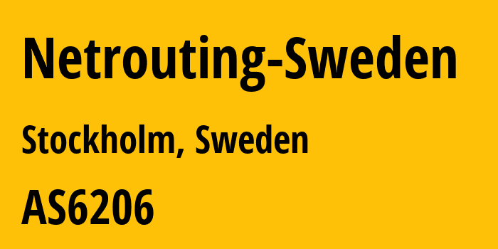 Информация о провайдере Netrouting-Sweden AS6206 Netrouting B.V.: все IP-адреса, network, все айпи-подсети