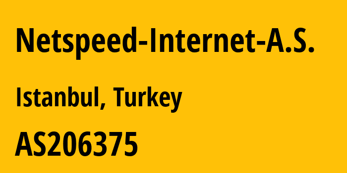 Информация о провайдере Netspeed-Internet-A.S. AS206375 NETSPEED INTERNET A.S.: все IP-адреса, network, все айпи-подсети