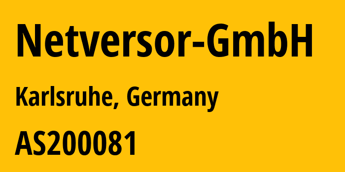 Информация о провайдере Netversor-GmbH AS200081 Netversor GmbH: все IP-адреса, network, все айпи-подсети