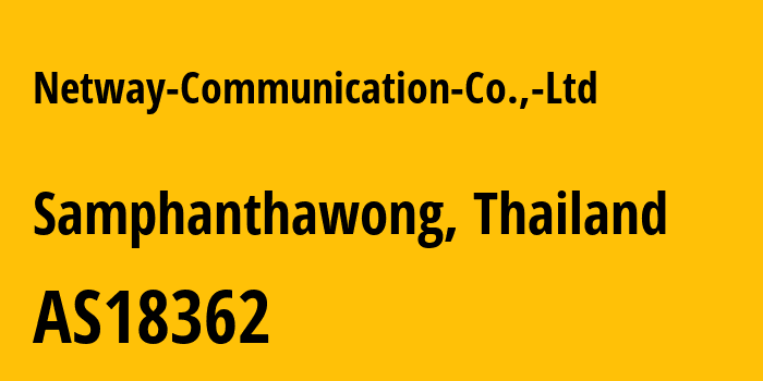 Информация о провайдере Netway-Communication-Co.,-Ltd AS18362 Netway Communication Co.,Ltd.: все IP-адреса, network, все айпи-подсети