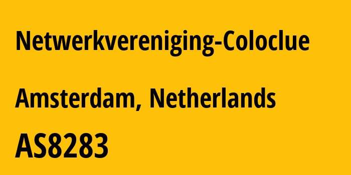 Информация о провайдере Netwerkvereniging-Coloclue AS8283 Netwerkvereniging Coloclue: все IP-адреса, network, все айпи-подсети