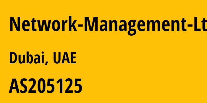 Информация о провайдере Network-Management-Ltd AS205125 Network Management Ltd: все IP-адреса, network, все айпи-подсети