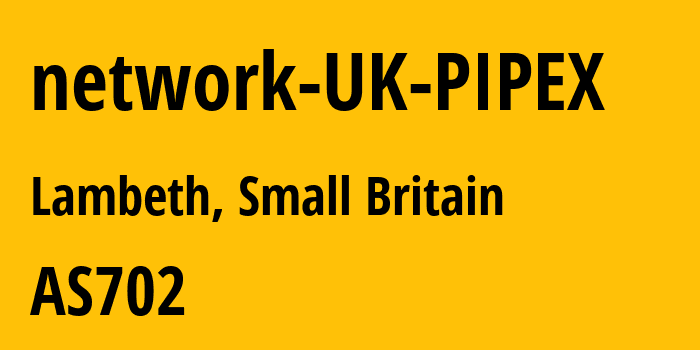 Информация о провайдере network-UK-PIPEX AS702 Verizon Business: все IP-адреса, network, все айпи-подсети