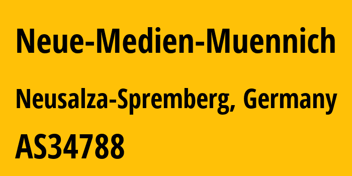 Информация о провайдере Neue-Medien-Muennich AS34788 Neue Medien Muennich GmbH: все IP-адреса, network, все айпи-подсети