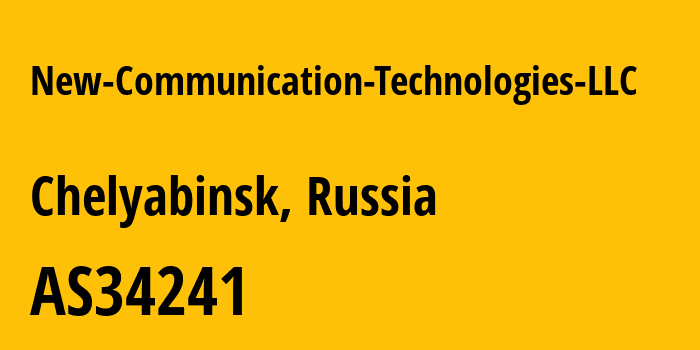 Информация о провайдере New-Communication-Technologies-LLC AS34241 New Communication Technologies LLC: все IP-адреса, network, все айпи-подсети