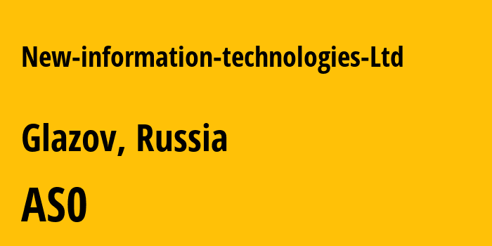 Информация о провайдере New-information-technologies-Ltd : все IP-адреса, network, все айпи-подсети