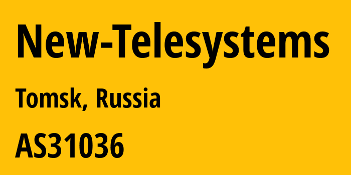 Информация о провайдере New-Telesystems AS31036 JSC ER-Telecom Holding: все IP-адреса, network, все айпи-подсети