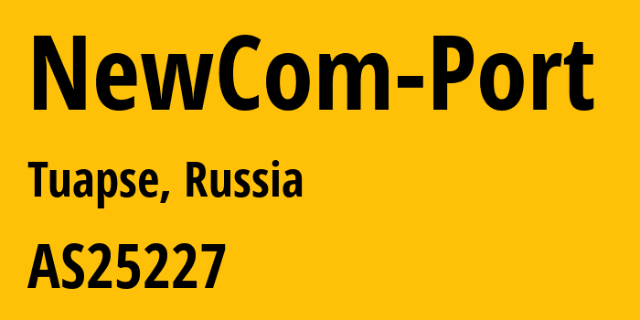 Информация о провайдере NewCom-Port AS25227 JSC Avantel: все IP-адреса, network, все айпи-подсети