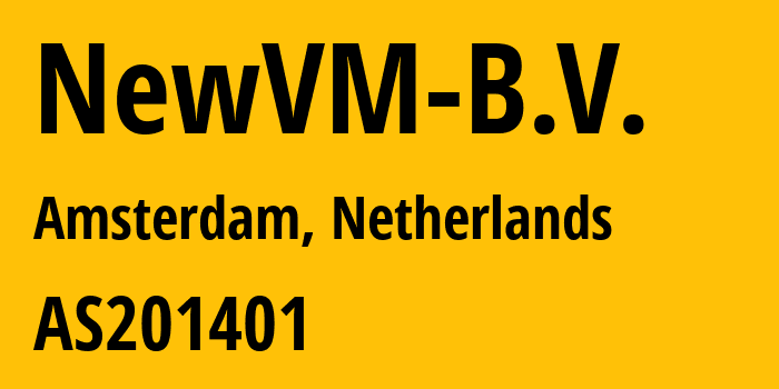 Информация о провайдере NewVM-B.V. AS201401 NewVM B.V.: все IP-адреса, network, все айпи-подсети