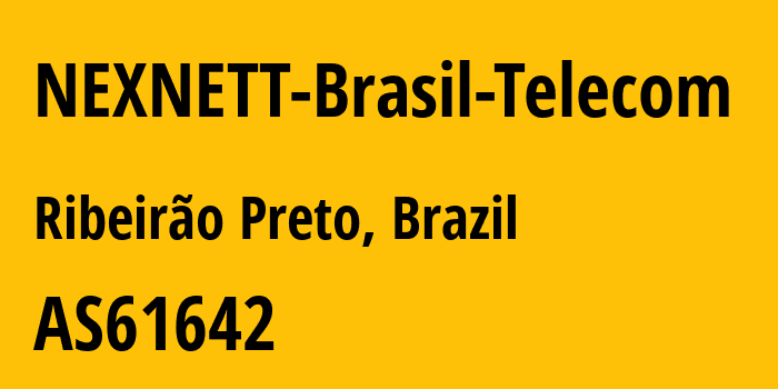 Информация о провайдере NEXNETT-Brasil-Telecom AS61642 NEXNETT Brasil Telecom: все IP-адреса, network, все айпи-подсети