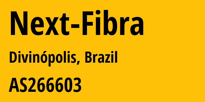 Информация о провайдере Next-Fibra AS266603 NEXT FIBRA: все IP-адреса, network, все айпи-подсети