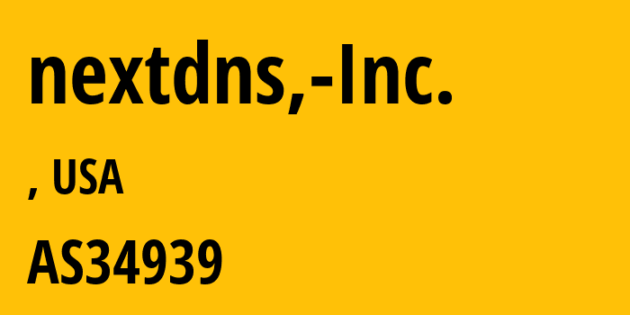 Информация о провайдере nextdns,-Inc. AS34939 nextdns, Inc.: все IP-адреса, network, все айпи-подсети