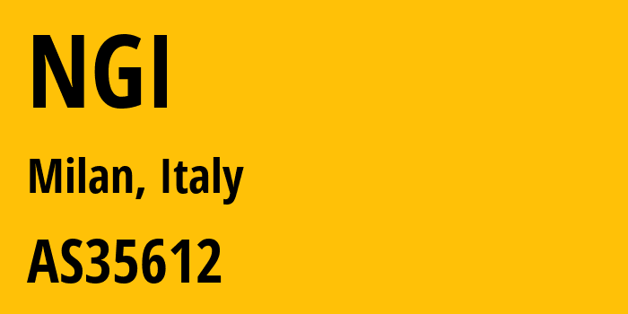Информация о провайдере NGI AS35612 EOLO S.p.A.: все IP-адреса, network, все айпи-подсети