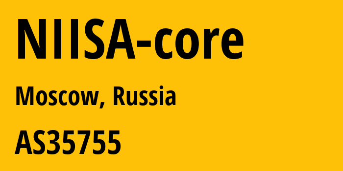 Информация о провайдере NIISA-core AS35755 AO NIISA: все IP-адреса, network, все айпи-подсети