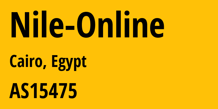 Информация о провайдере Nile-Online AS15475 Nile Online: все IP-адреса, network, все айпи-подсети