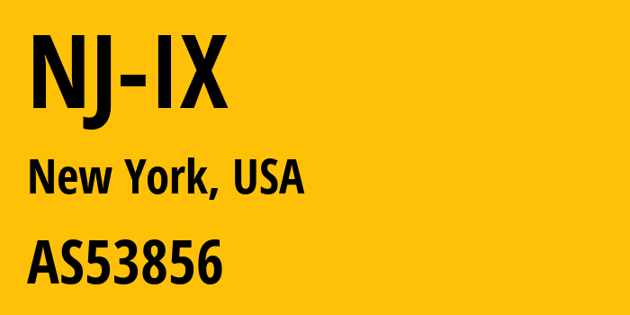 Информация о провайдере NJ-IX AS53856 NJ IX: все IP-адреса, network, все айпи-подсети