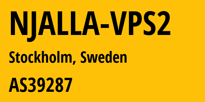 Информация о провайдере NJALLA-VPS2 AS39287 ab stract: все IP-адреса, network, все айпи-подсети