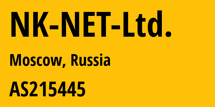 Информация о провайдере NK-NET-Ltd. AS215445 NK-NET Ltd.: все IP-адреса, network, все айпи-подсети