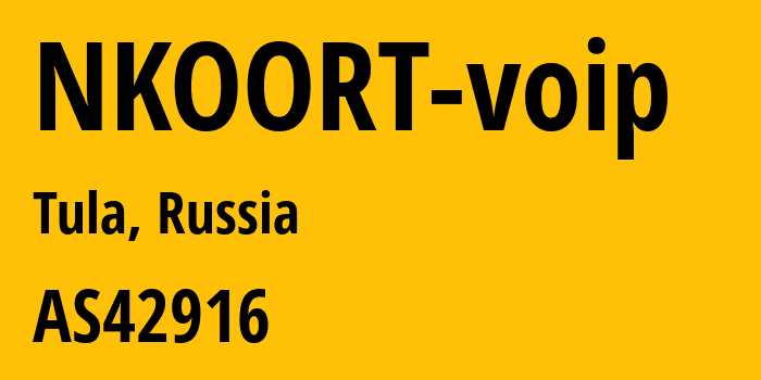 Информация о провайдере NKOORT-voip AS42916 IT Ltd.: все IP-адреса, network, все айпи-подсети