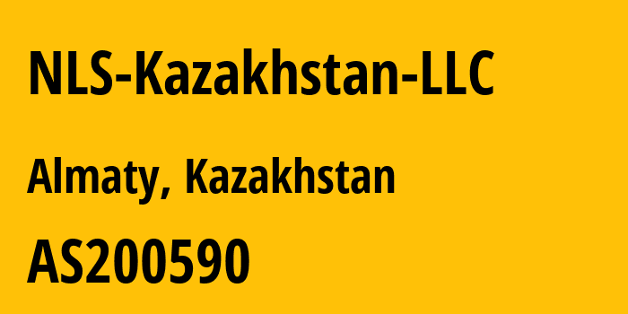 Информация о провайдере NLS-Kazakhstan-LLC AS200590 NLS Kazakhstan LLC: все IP-адреса, network, все айпи-подсети