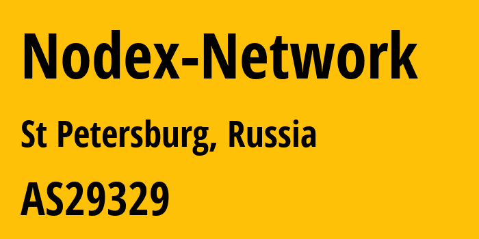 Информация о провайдере Nodex-Network AS29329 Resource-M LLC: все IP-адреса, network, все айпи-подсети