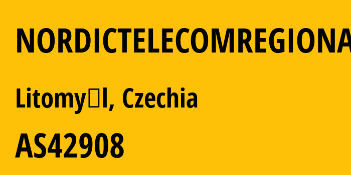 Информация о провайдере NORDICTELECOMREGIONAL AS42908 ORIGINAL AS CZ-NORDICTELECOMREGIONAL: все IP-адреса, network, все айпи-подсети