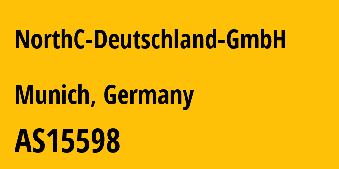 Информация о провайдере NorthC-Deutschland-GmbH AS15598 NorthC Deutschland GmbH: все IP-адреса, network, все айпи-подсети