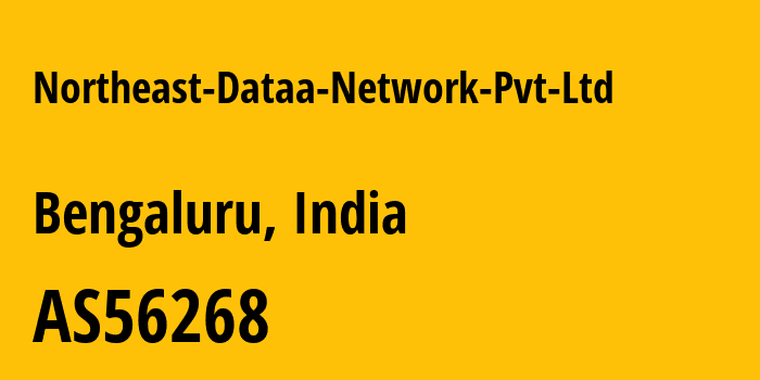 Информация о провайдере Northeast-Dataa-Network-Pvt-Ltd AS56268 Northeast Dataa Network Pvt Ltd: все IP-адреса, network, все айпи-подсети