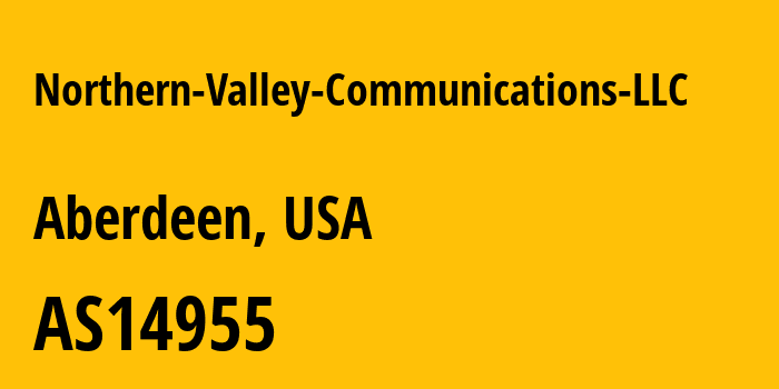 Информация о провайдере Northern-Valley-Communications-LLC AS14955 Northern Valley Communications LLC: все IP-адреса, network, все айпи-подсети