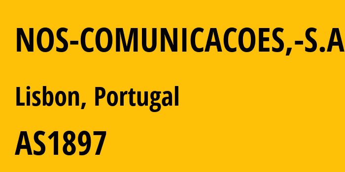 Информация о провайдере NOS-COMUNICACOES,-S.A. AS1897 NOS COMUNICACOES, S.A.: все IP-адреса, network, все айпи-подсети