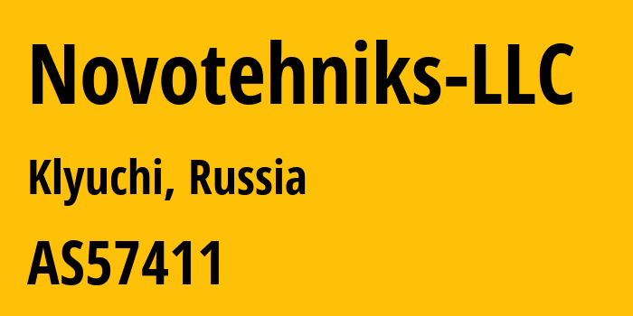Информация о провайдере Novotehniks-LLC AS57411 Novotehniks LLC: все IP-адреса, network, все айпи-подсети