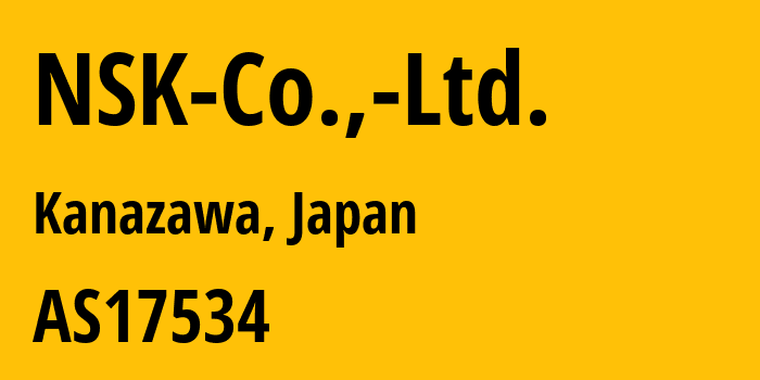 Информация о провайдере NSK-Co.,-Ltd. AS17534 NSK Co.,Ltd.: все IP-адреса, network, все айпи-подсети