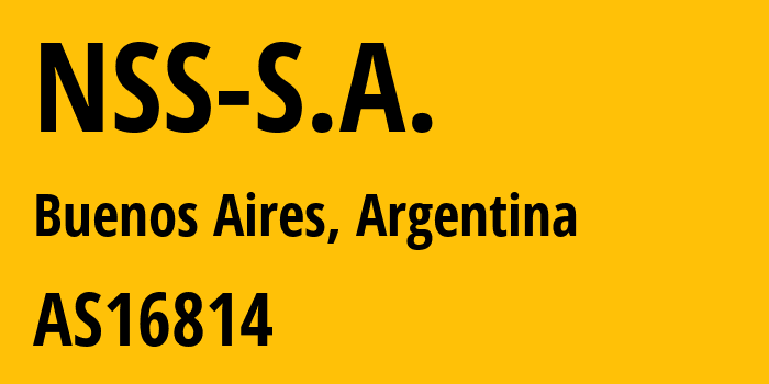 Информация о провайдере NSS-S.A. AS16814 NSS S.A.: все IP-адреса, network, все айпи-подсети