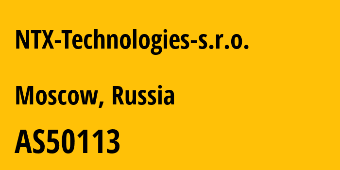 Информация о провайдере NTX-Technologies-s.r.o. AS50113 NTX Technologies s.r.o.: все IP-адреса, network, все айпи-подсети