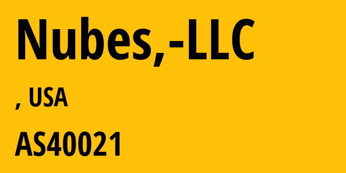 Информация о провайдере Nubes,-LLC AS40021 Nubes, LLC: все IP-адреса, network, все айпи-подсети