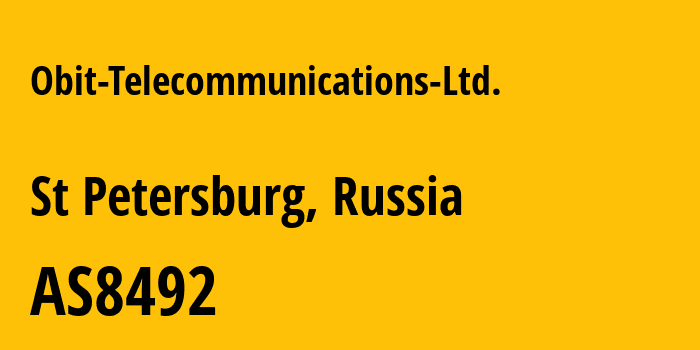 Информация о провайдере Obit-Telecommunications-Ltd. AS8492 OBIT Ltd.: все IP-адреса, network, все айпи-подсети