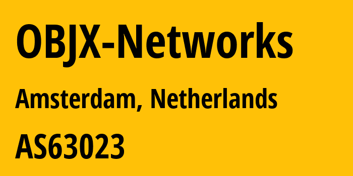 Информация о провайдере OBJX-Networks AS63023 GTHost: все IP-адреса, network, все айпи-подсети